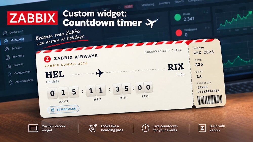Zabbix countdown timer widget as a boarding pass - What's up, home? part 147