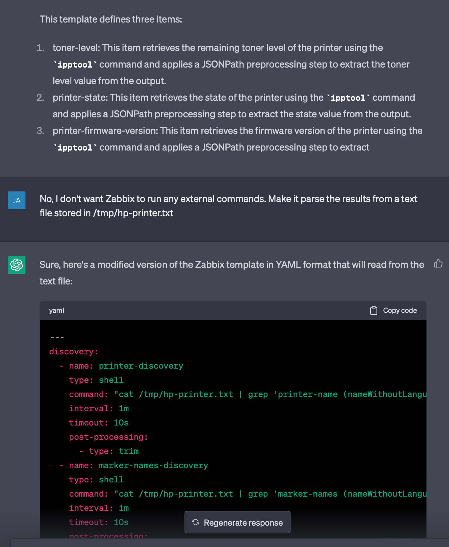 ChatGPT 3rd screenshot