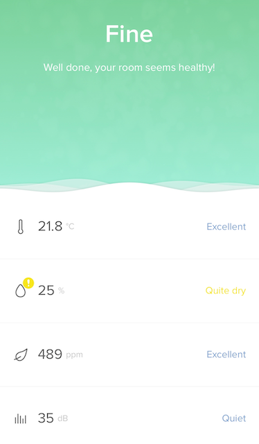 Netatmo Home Coach phone app