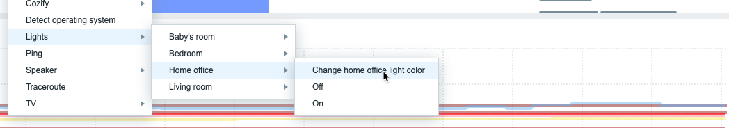 Lights context menu