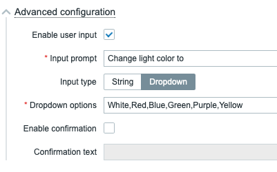 Scripts advanced configuration