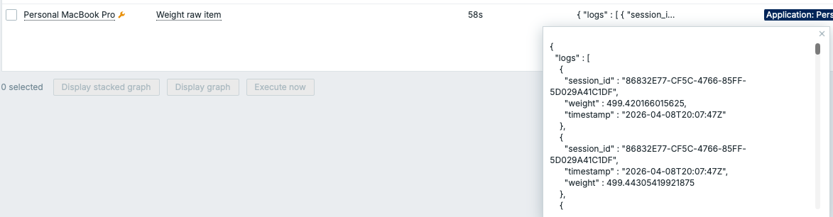 Latest Data JSON output