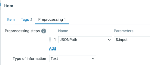 Dependent item preprocessing