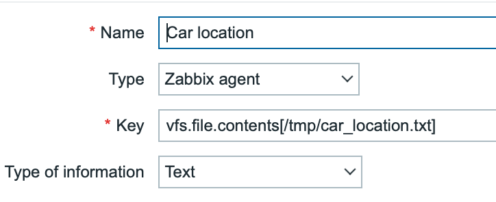 Car location master item