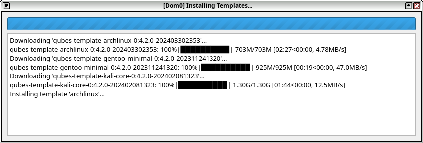 Downloading additional templates