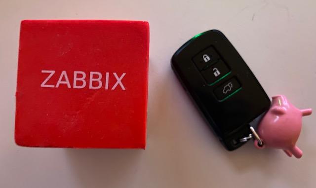 Zabbix cube and car keys